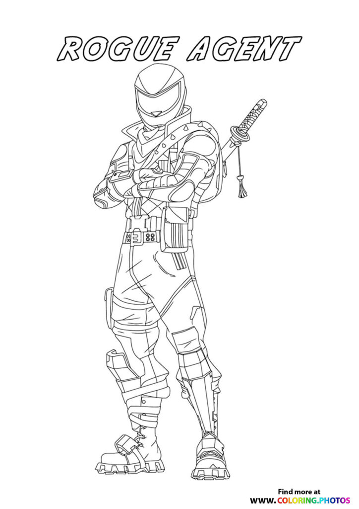 Rogue Agent - Fortnite coloring page