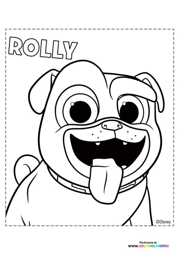 Rolly from Puppy Dog Pals coloring page