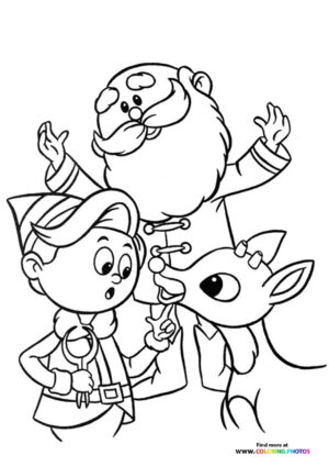 Rudolph with Santa and Elf
