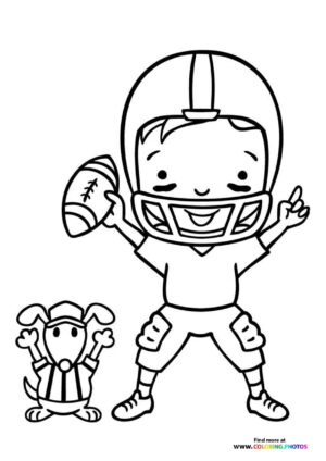 Super bowl player and dog