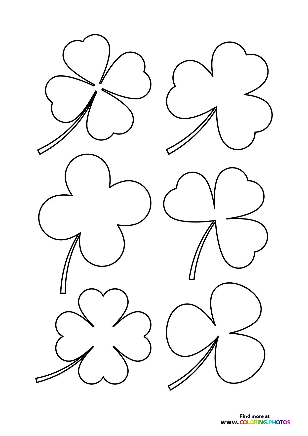 Six Lucky Shamrocks