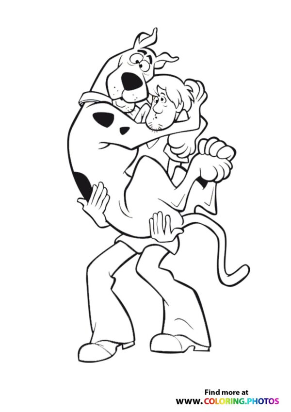 Scooby-Doo with Shaggy coloring page