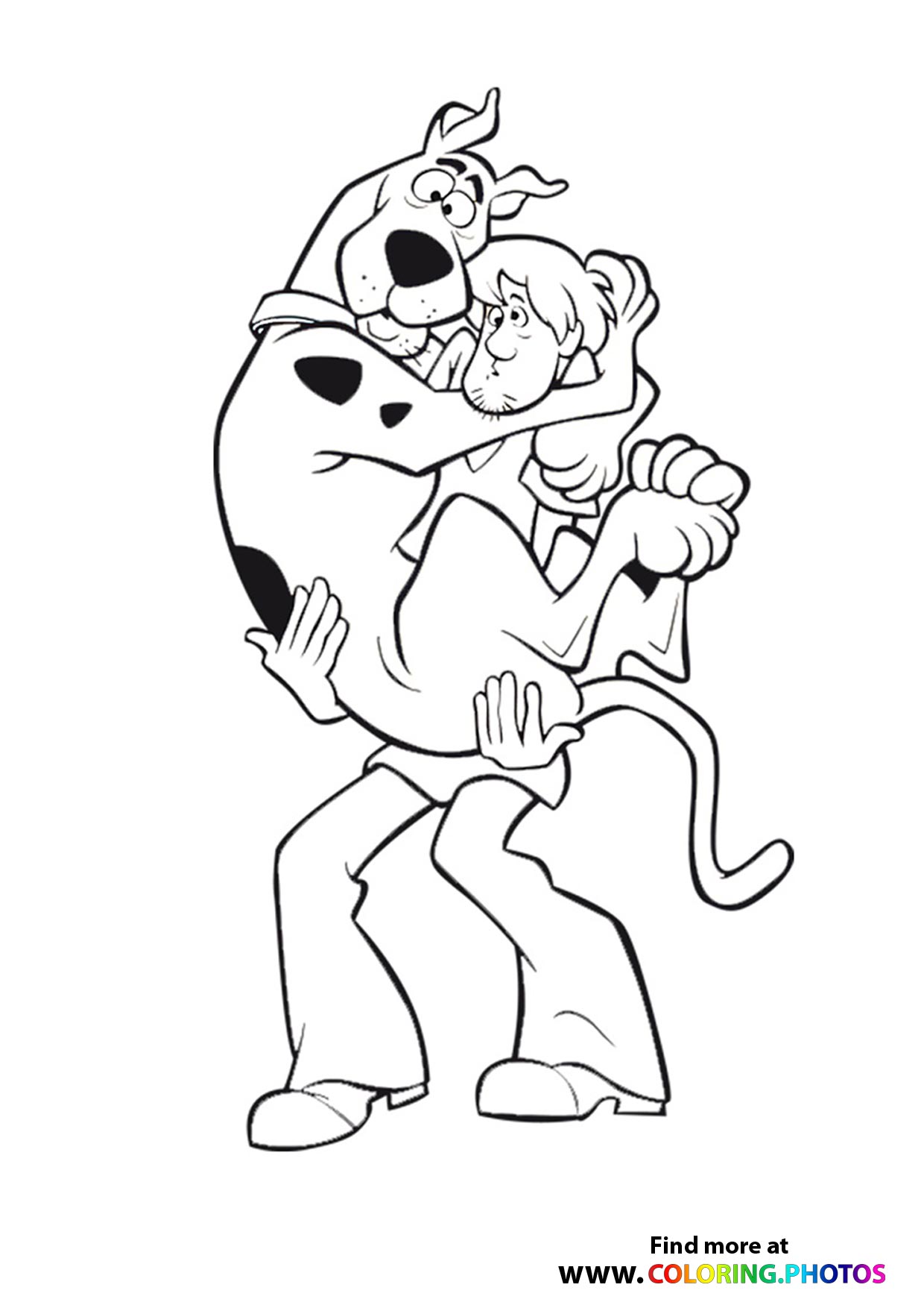 Scooby-Doo with Shaggy coloring page