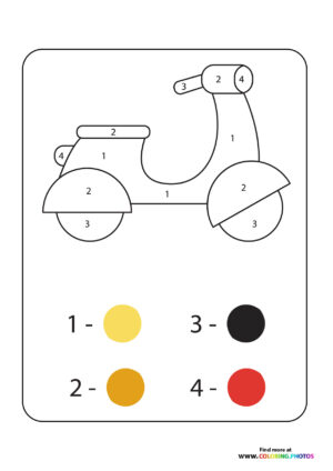 Scooter color by numbers