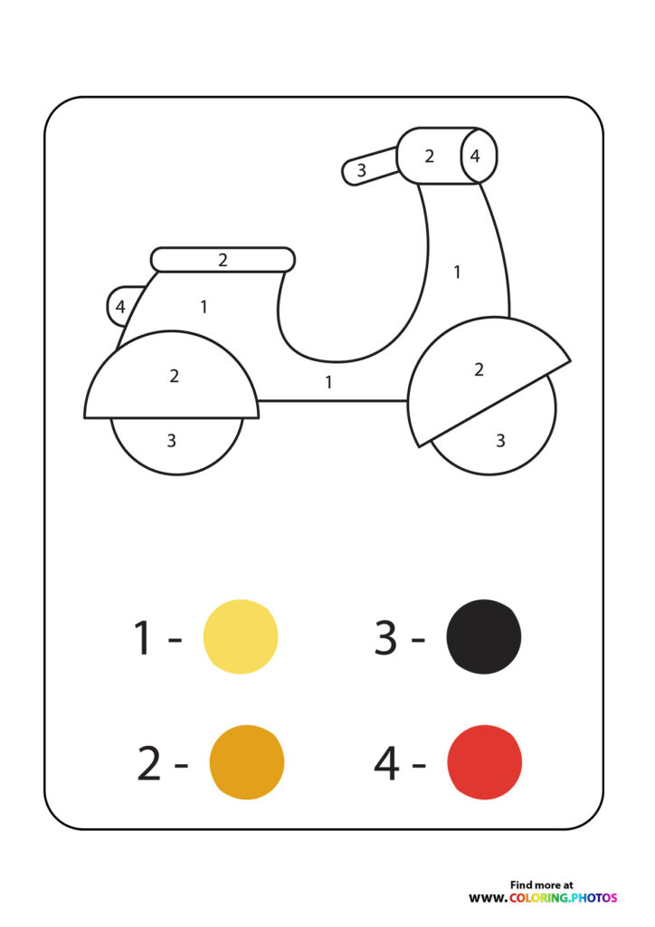 Scooter color by numbers