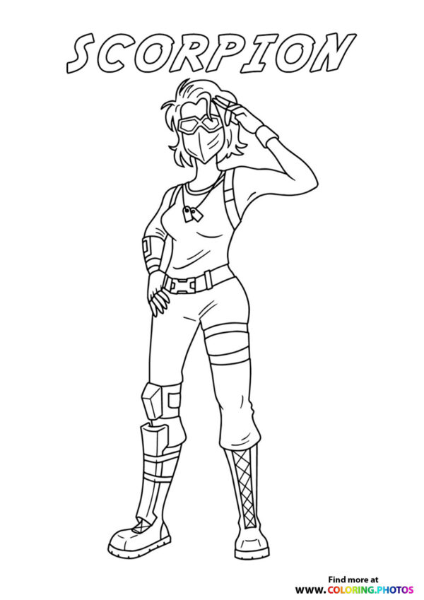 Scorpion - Fortnite coloring page