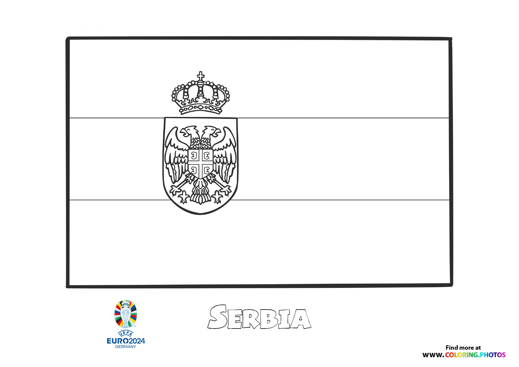 Serbia flag Euro 2024