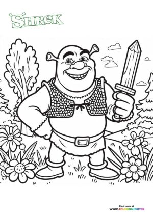 Shrek Holding His Sword
