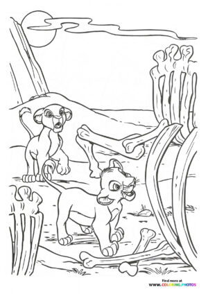 Simba and Nala in the Savanna