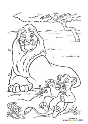 Mufasa and Simba Playing