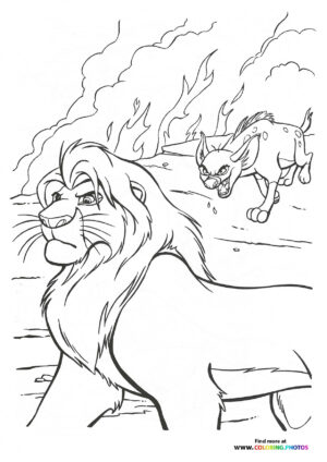 Scar and Shenzi in the Flames