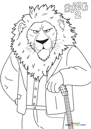Clay the Lion with Guitar