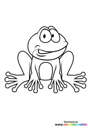 Frog preparing to jump