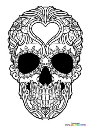 Skull with hart