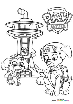 Paw Patrol Tower with Chase and Skye