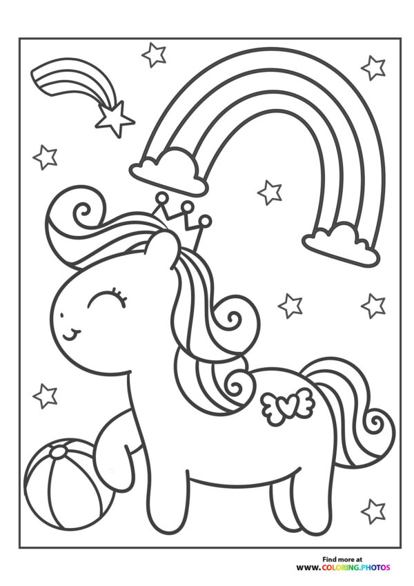 Small pony with crown