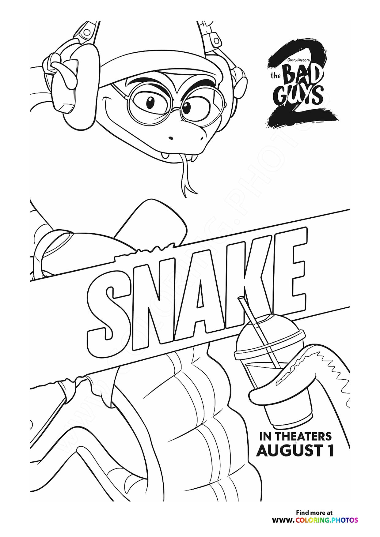 Snake with Headphones