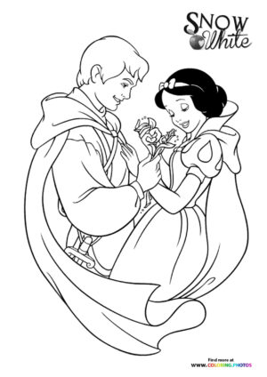 Snow White and the Evil Queen with Poisoned Apple