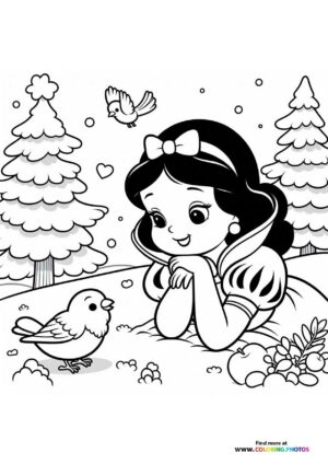 Snow White in the Winter Forest