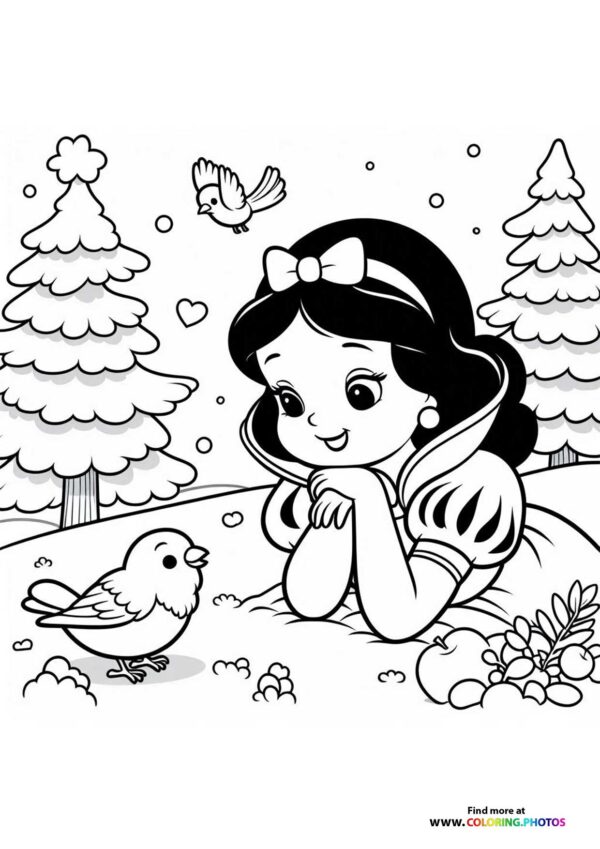 Snow White in the Winter Forest
