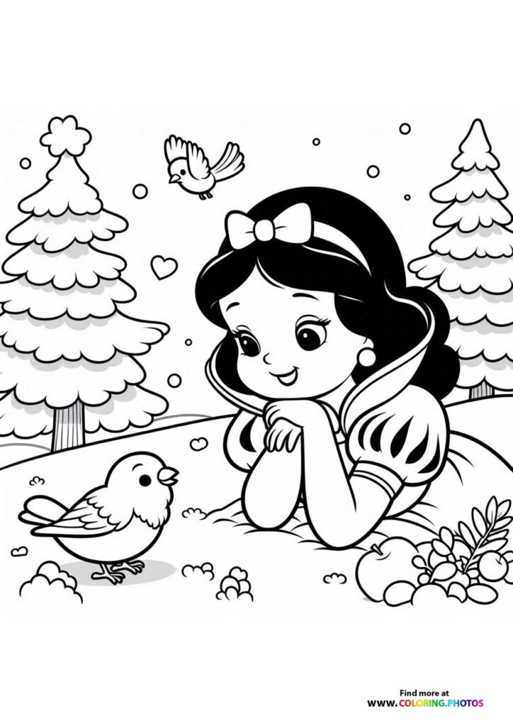 Snow White in the Winter Forest
