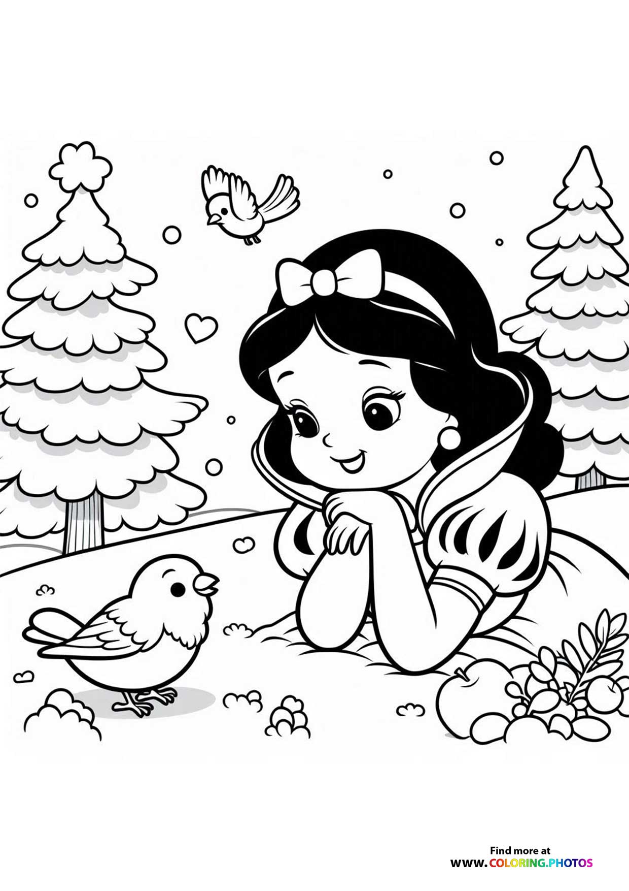Snow White in the Winter Forest