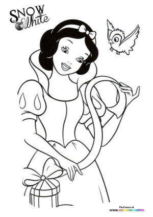 Snow White with Basket and Bird