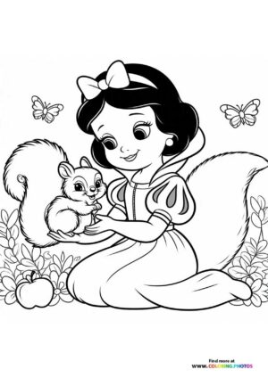 Snow White with Squirrel Friend