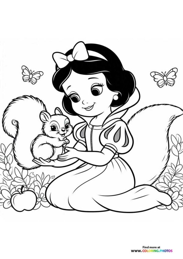 Snow White with Squirrel Friend