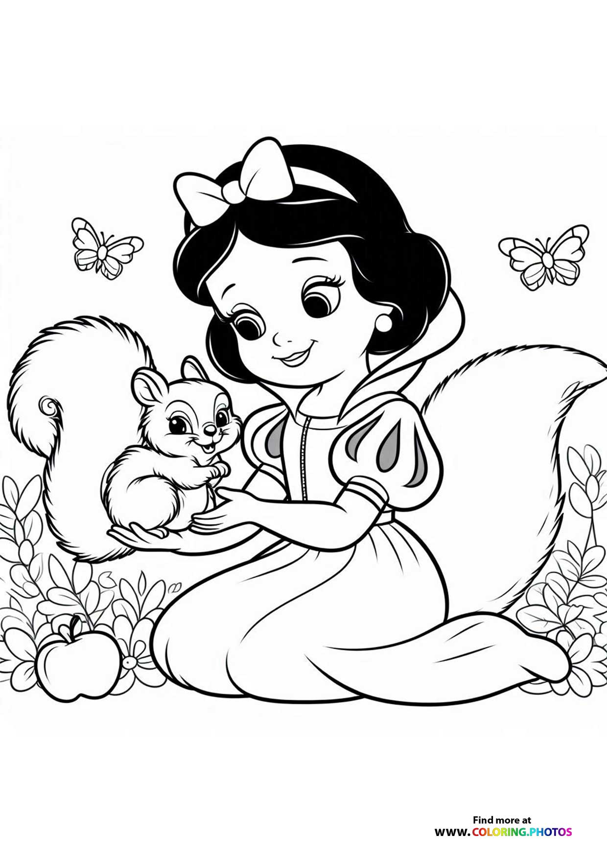 Snow White with Squirrel Friend