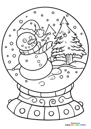 Snowman in snow globe