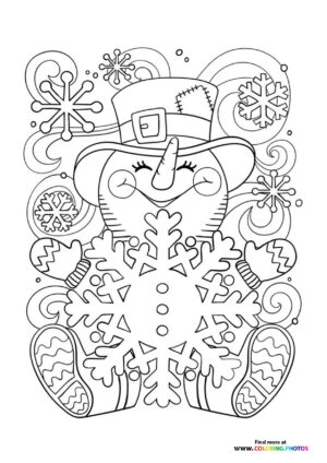 Snowman with a snowflake