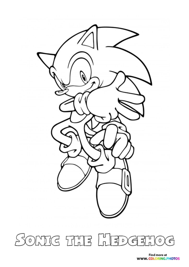 Sonic the Hedgehog coloring page