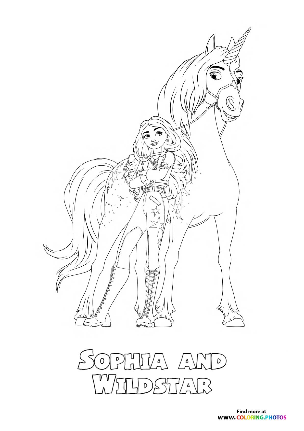 Sophia and Wildstar  from Unicorn Academy