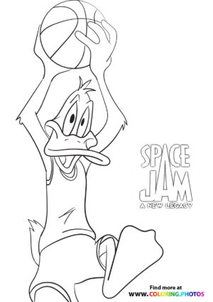 Daffy Duck Holding Basketball