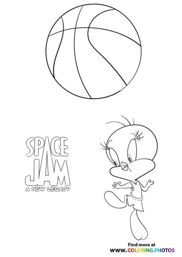 Tweety bird - Space Jam: A new legacy coloring page