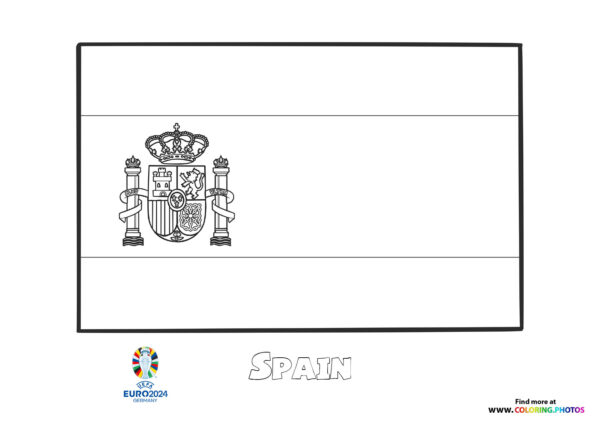 Spain flag Euro 2024