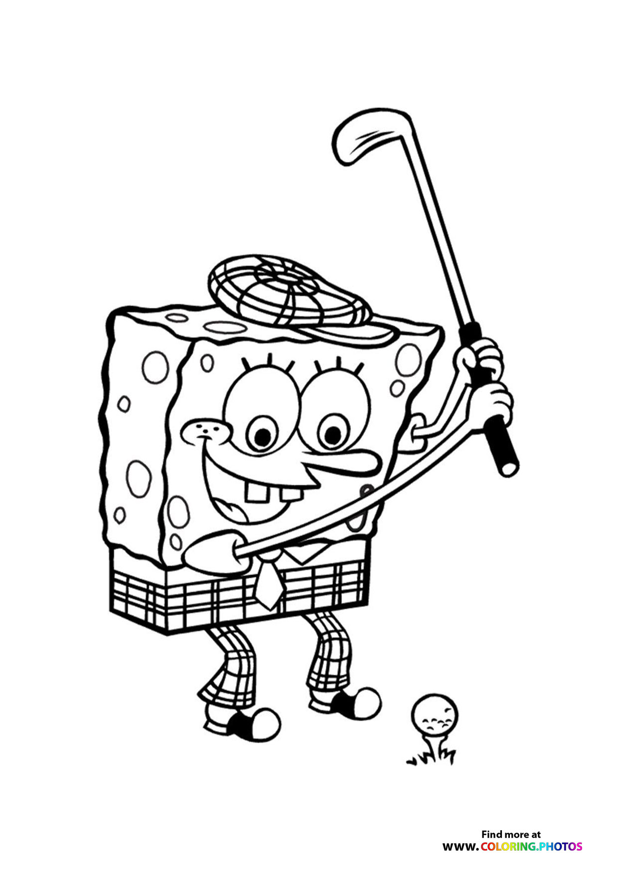 Sponge Bob golfing