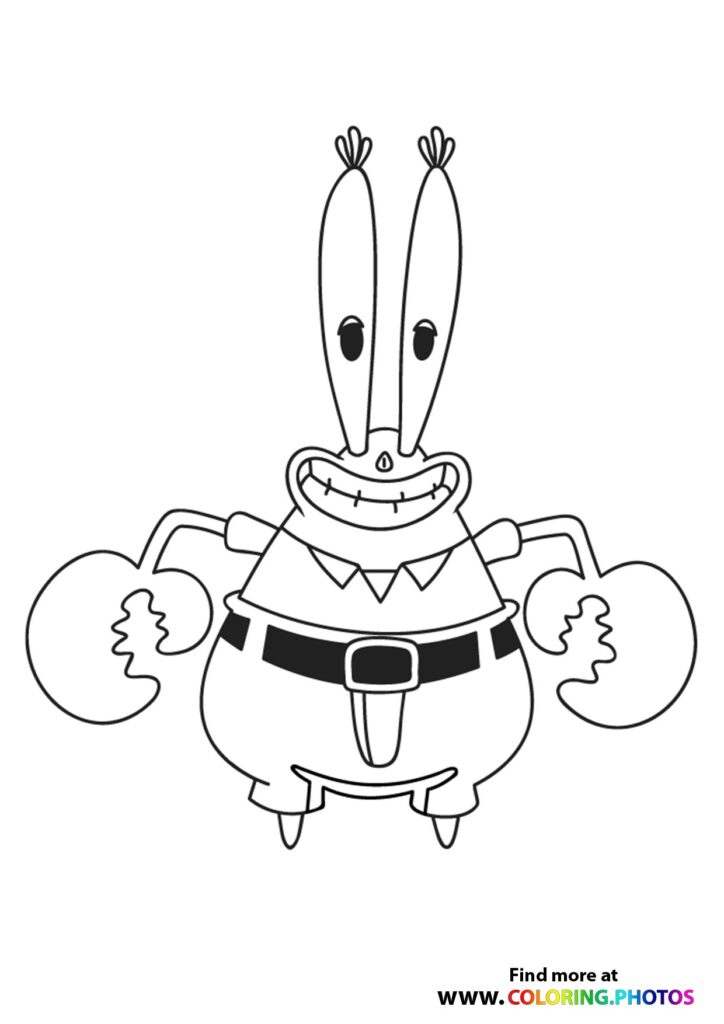 SpongeBob Mr. Krabs coloring page