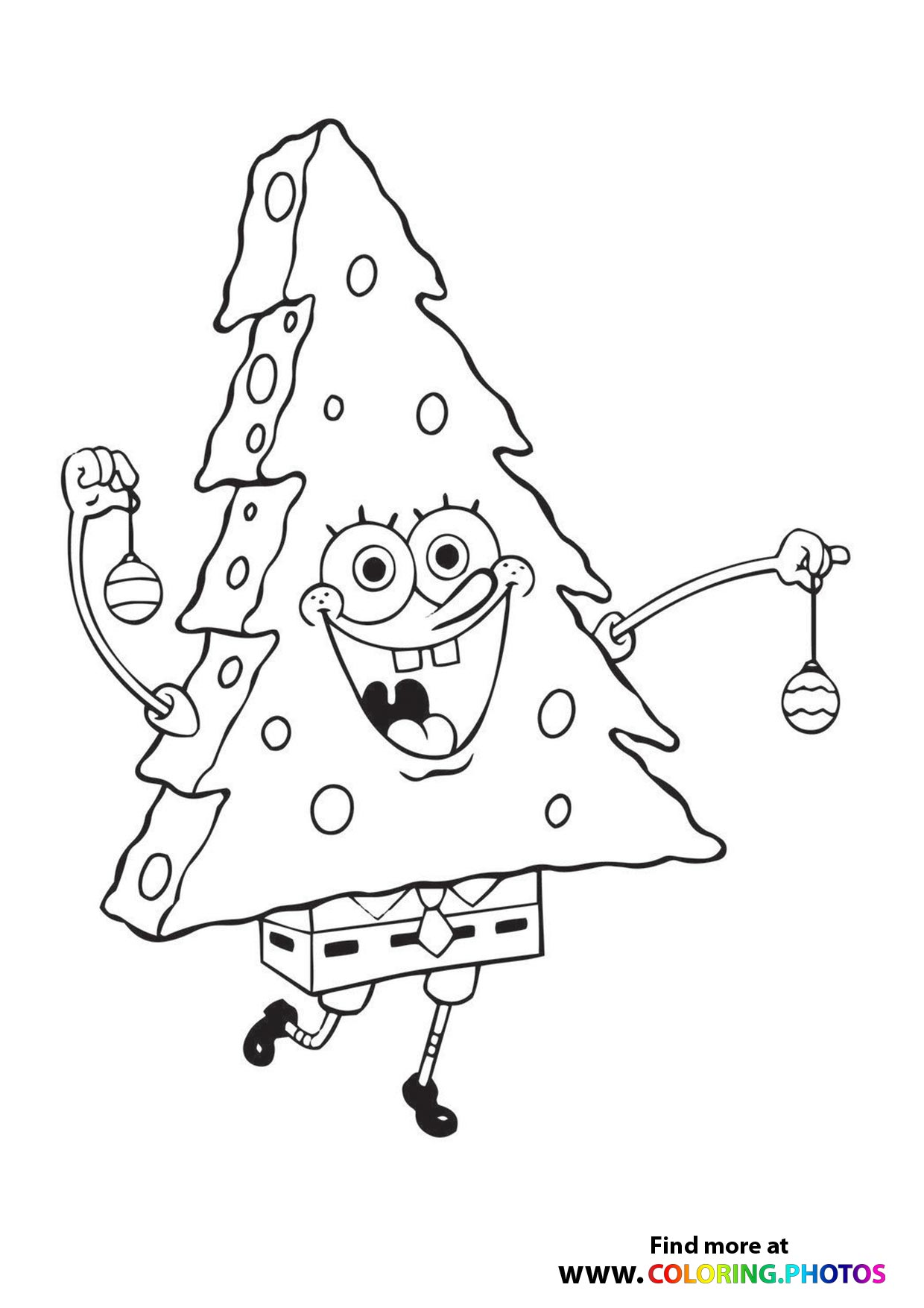 SpongeBob Christmas coloring page