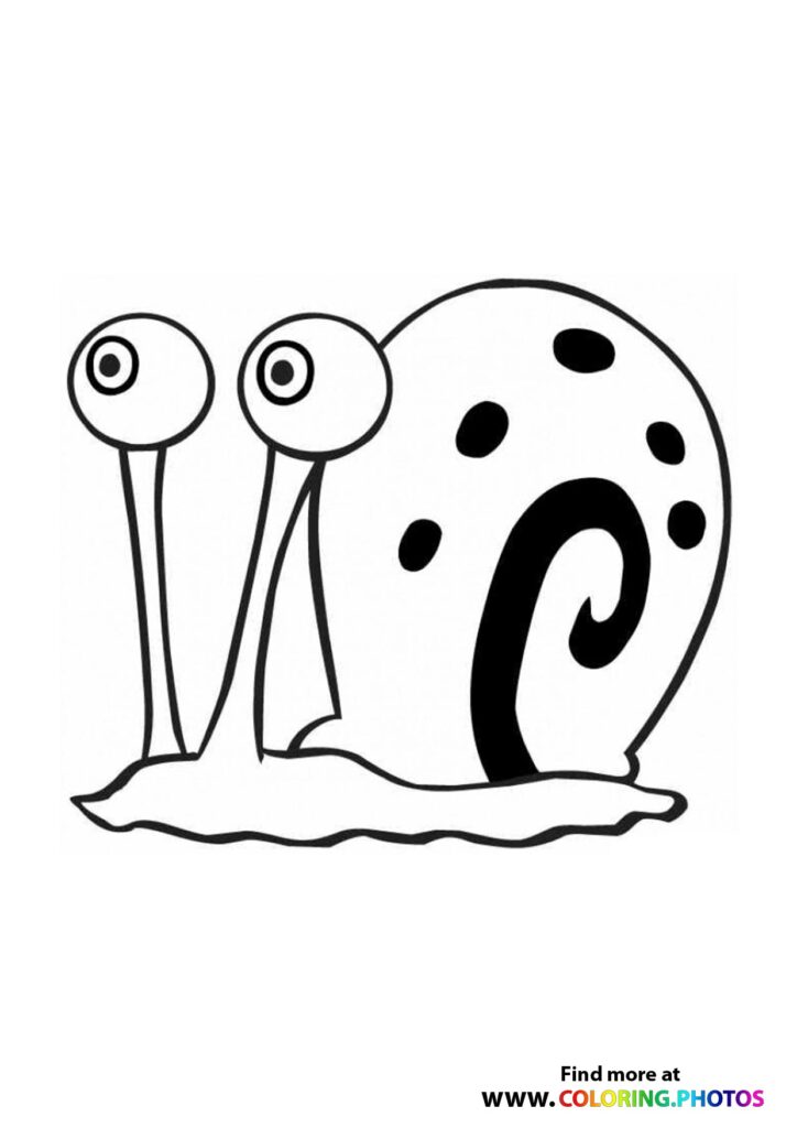 SpongeBob Gary coloring page