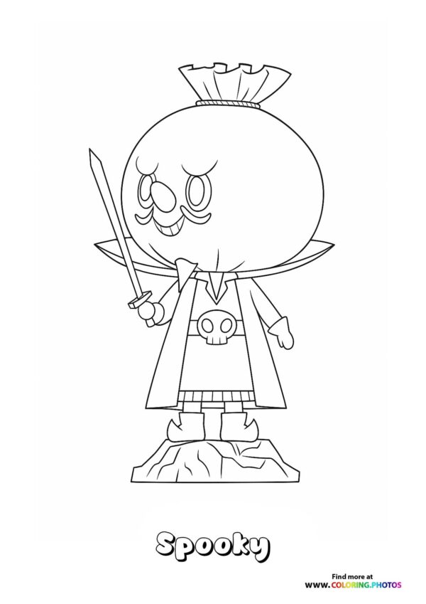 Spooky Labubu with Crown and Sword