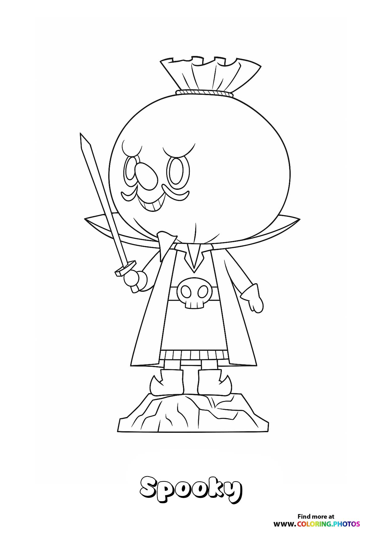 Spooky Labubu with Crown and Sword