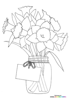 Daffodils in Mason Jar