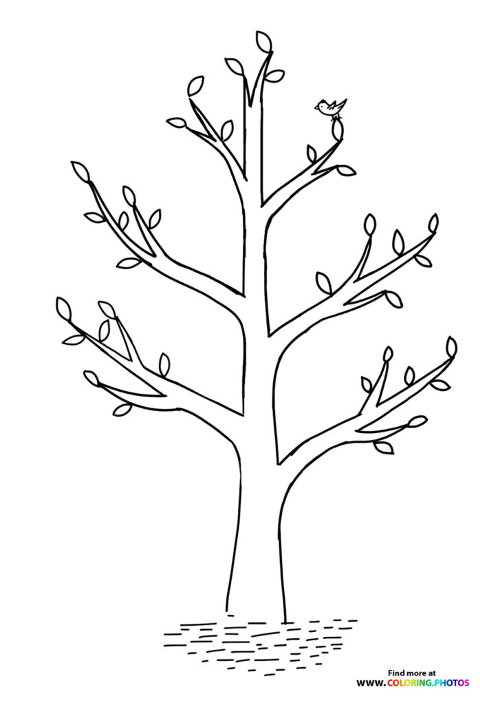 Spring tree starting to bloom