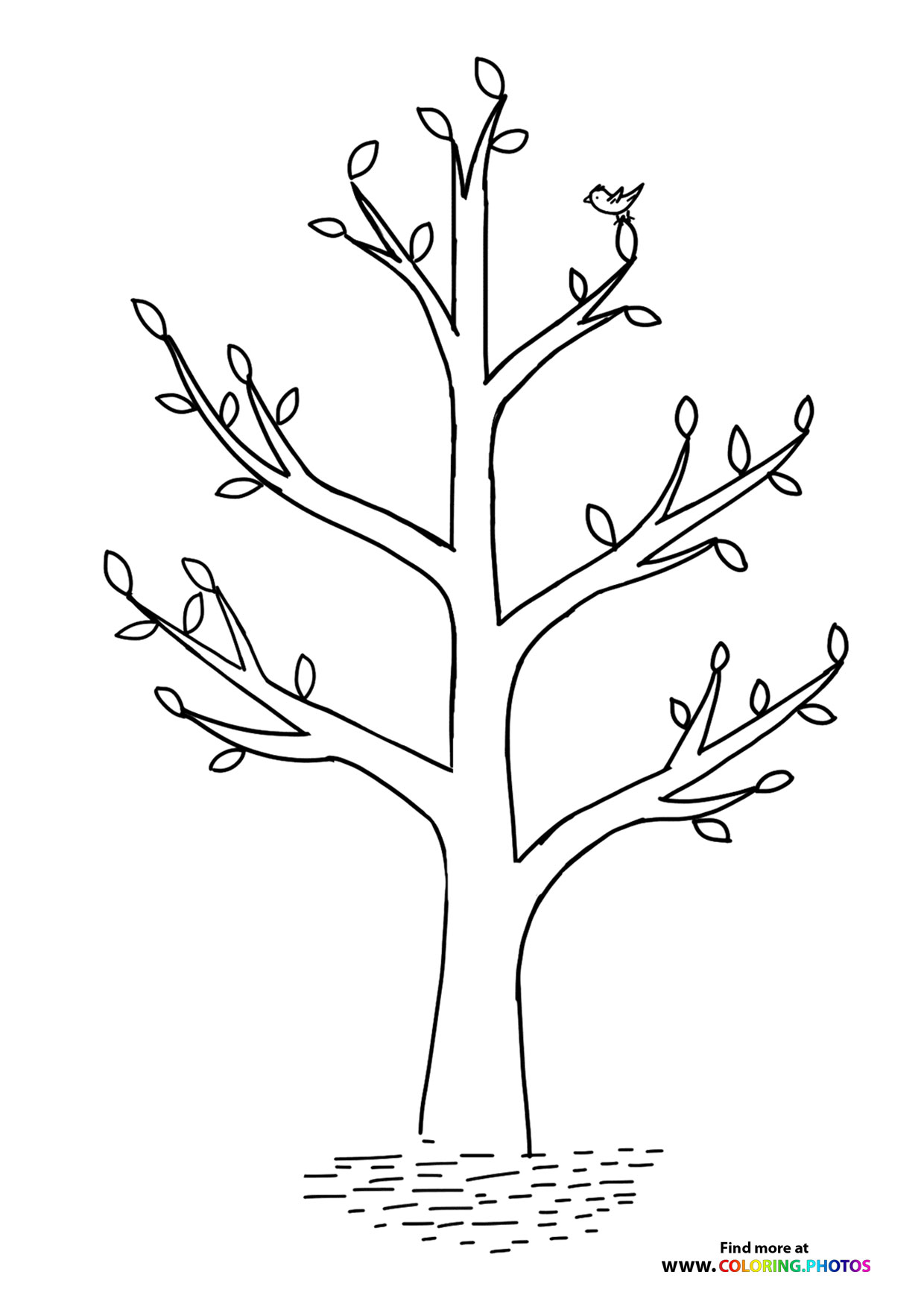 Spring tree starting to bloom
