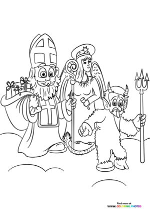 Saint Nicholas with Angel and Devil