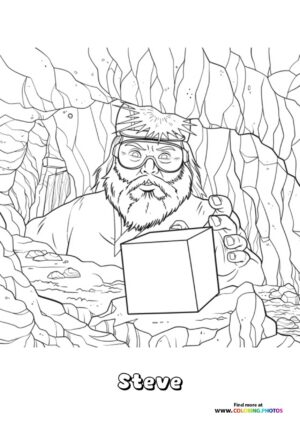 Steve with Glasses in the Minecraft Cave