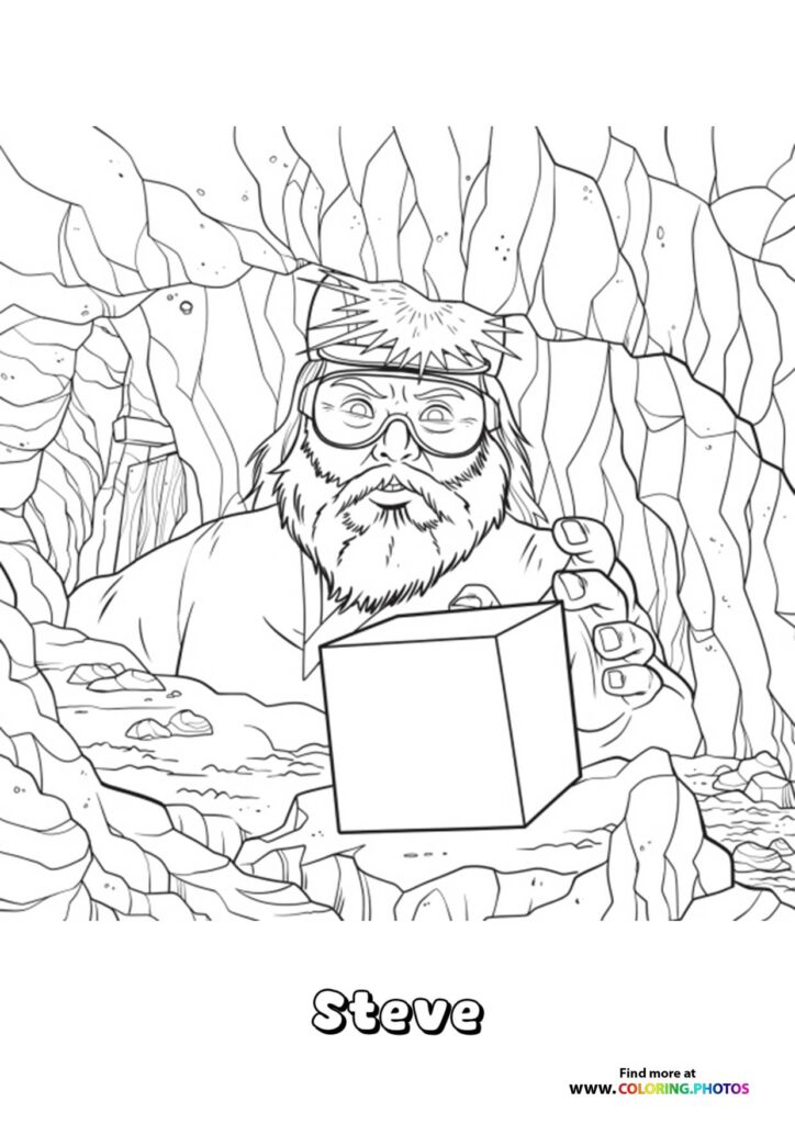 Steve with Glasses in the Minecraft Cave