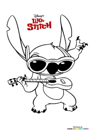 Stitch Playing Guitar